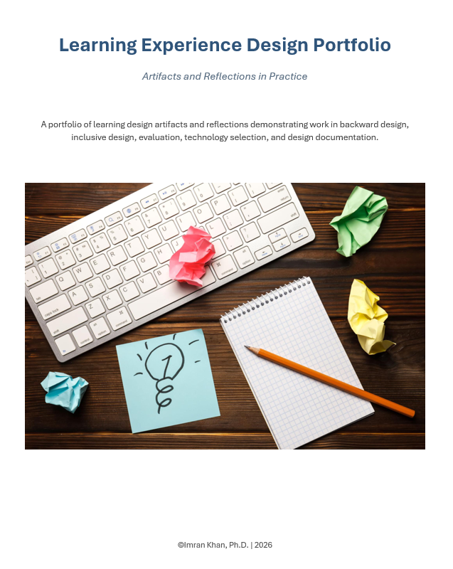 LXD Portfolio Title Page Image